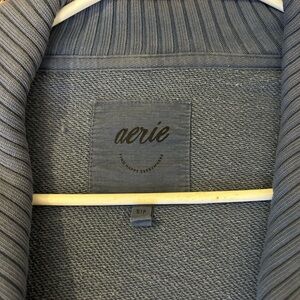 Oversized blue half zip up